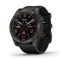 Amazon | ガーミン(GARMIN) fenix 7X Sapphire Dual Power Ti Carbon 