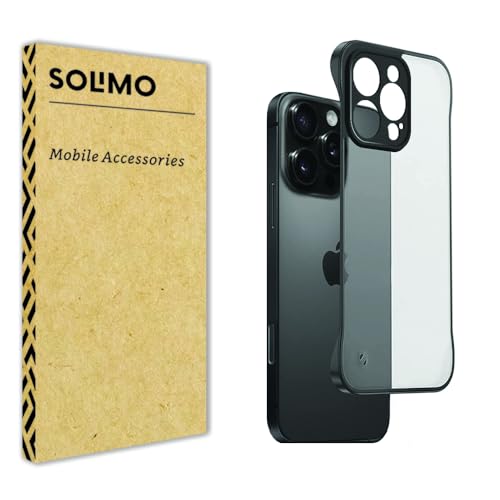 amazon basics Compatible with iPhone 15 Pro Max Back Cover Case | Stylish Frameless Matte Hard Skin | Soft TPU Shock Proof Bumper Back Cover Case for iPhone 15 Pro Max (6.7) (Black) 2 41Bmp2Ty1KL
