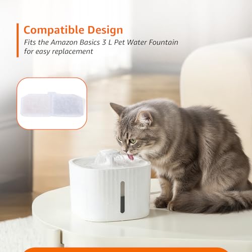 Image of Amazon Basics Replacement Filters for 3L Pet Water Fountain | Pack of 6 | Multi-Layer Filtration for Clean, Fresh Water | Compatible with Amazon Basics Pet Water Dispenser