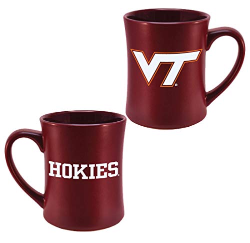 RFSJ INC. Virginia Tech Hokies Ceramic 16oz Sculpted Mug – Official Team Logo Coffee Cup – Handwash Recommended – Includes One Mug