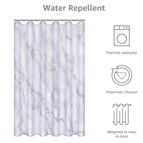 Rideau de douche imperméable lavable en machine tissu polyester uni beige gris 80x200 - 3