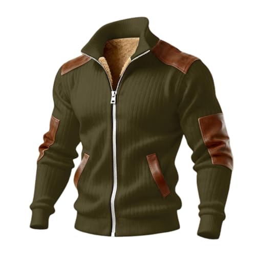 Blouson zippé chaud homme manteau épais décontracté col montant polyvalent