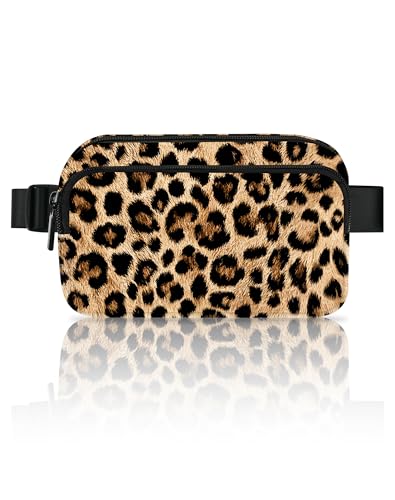 Image of Leopard Print Fanny Pack for Women Belt Bag Fashion Everywhere Waist Pouch Lightweight Crossbody Bags with Adjustable Strap