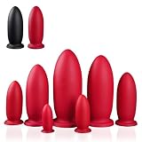 Analplug Riesen XXL Dildo Dick Buttplug mit Saugnapf Silikon Analdildos Analdilatator G-Punkt Stimulation Analsex/Vaginalsex Analspielzeug für Frau Männer Anfänger Profis Erotik Sex Toys (Schwarz,M)