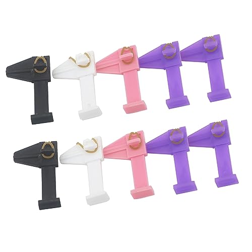 Healvian 1 Juego Soporte De Esmalte Uv Kit De Uñas Postizas Uñas Postizas Kit Consejo Uña Del Dedo Del Pie Clip De Manicura Suministros De Arte De Uñas Plásticos De Ingeniería Abs 10 Piezas