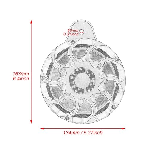 Cubierta de parlante para manillar de motocicleta CNC miniatura 7