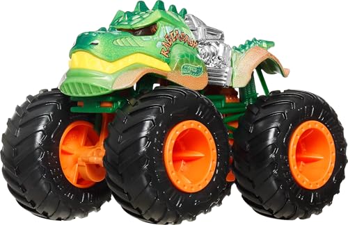 Image of Hot Wheels Toy Cars & Monster Trucks, Sharks vs. Dinos Multipack with 8 Total Vehicles, Including Big Rigs, 1:64 Scale Monster Trucks & 1:64 Scale Hot Wheels Vehicles​​