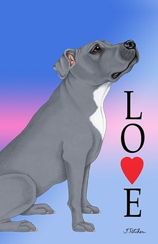 Best of Breed American Pit Bull Blue Love Design House Flag