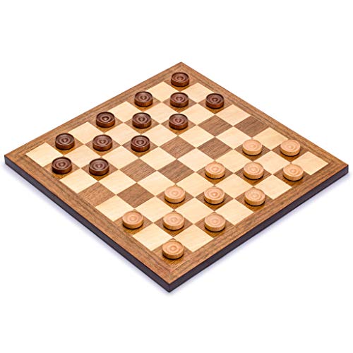 Husaria Reversible Checkers And Draughts Wooden Game Set - 10X10 And 8X8 Board #TOP1