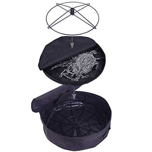 Pro 24-Chain Portable Disc Golf Basket- Disc Golf Target With Storage Bag,3 Discs,Black #TOP3
