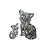 HCM - 59127 - Crystal Puzzle - Paire De Chats - 49 Pièces