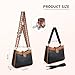 APHISON Crossbody Bags For Women Trendy, Vegan Leather Hobo Handbags Crossbody Purses Shoulder Bucket Bag with 2 Strap Black-Brown
