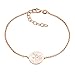 Materia SA-98 - Bracelet fée en argent 925 - Pour femme, fille - Bijou en or, or rose ou argent - 16 à 19,5 cm, 16 centimeters