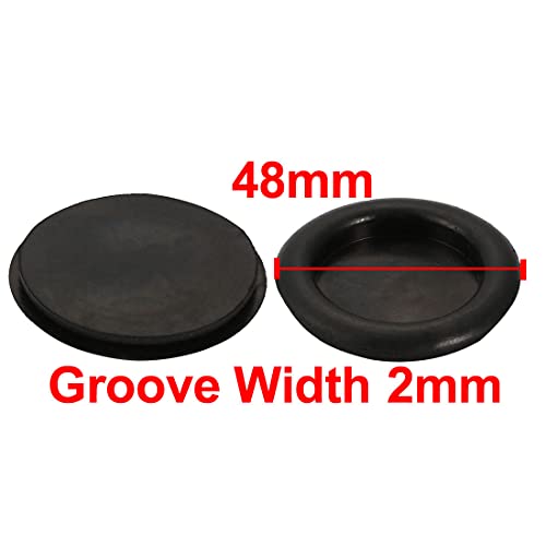 Sourcingmap 5pcs Wire Protective Grommets Black Rubber 40mm Dia Single Side Grommets - Image 2
