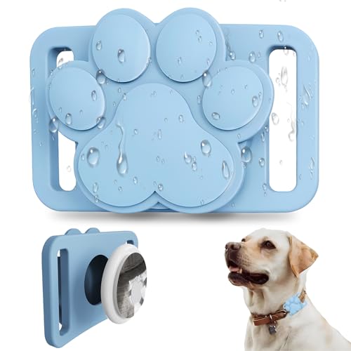 FancyMouse Holder for Cat Collar, Cat Collar, Protective Holder - Track Your Pet Using Technology (Blue)