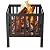 YSEJOMP 16 x 16 Inches Square Fire Pit/Bonfire Pit - Perfect for Garden Family Parties & Camping - Durable and Portable Design for Outdoor Enjoyment,Four-Sided Hollow and Breathable,Black