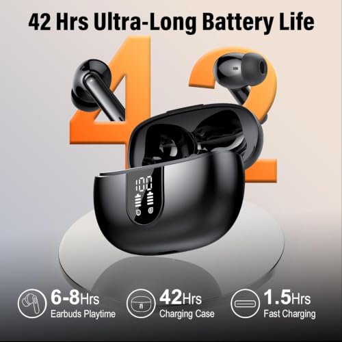 Image of VEKJ Ai Translation Earbuds Real Time No Subscription, 164 Languages Translator Earbuds with 6 Translation Modes, Audio and Video Calls Translator Headphones, Carbon Black