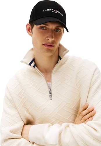 Tommy Hilfiger Gorra Hombre TH Established Basecap, Negro (Black), Talla Única - imagen 4