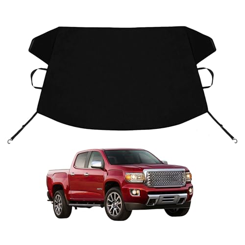 Image of Canyon Custom Windshield Cover for Ice and Snow for G-M-C Canyon Windshield Snow Cover 600D Shade Blocks Winter Frost Hail Protector Car Accessories