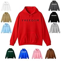 Charlie Kirk Freedom Sweatshirt, A True Patriot Hoodie, Charlie Kirk Hoodie, Crewneck, Sweatshirt, Unisex (Red,Large)