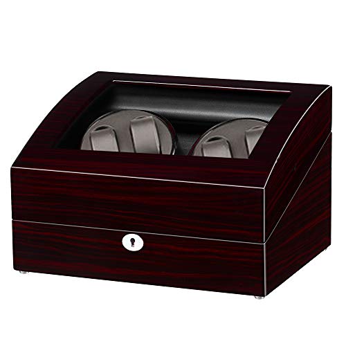 JQUEEN Watch Winder for Automatic Watches with Quiet Motors,4+6 Watches Storage Box Case with Soft and Flexible Watch Pillows