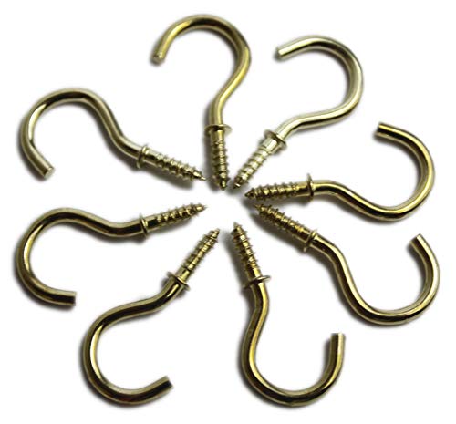 Image of Set of 24 Project Partners Small Brass Plated Hooks