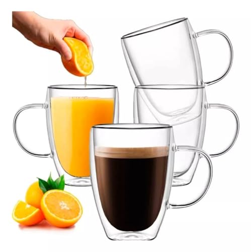 Set de 2 Mugs de Vidrio Borosilicato 360 ml Doble Pared miniatura 6