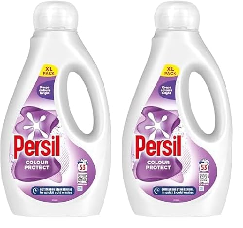 Persil Colour Laundry Washing Liquid Detergent keeps colours bright 100% recyclable bottle 1.431 L (53 washes) (Pack of 2)
