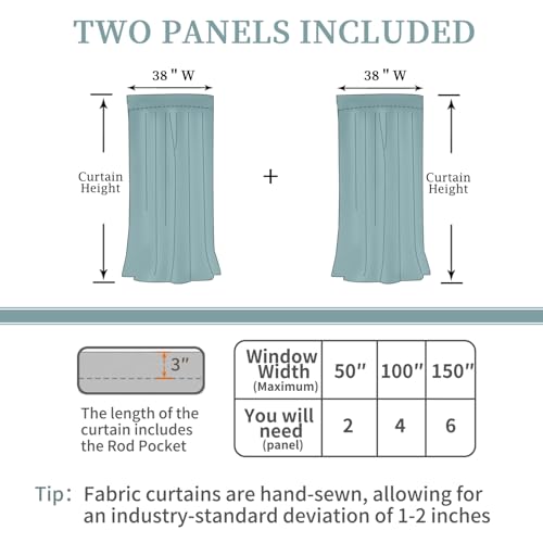 BGment Rod Pocket and Back Tab Blackout Curtains for Bedroom - Christmas Thermal Insulated Room Darkening Curtains for Living Room, 2 Window Curtain Panels (38 x 45 Inch, Burgundy Red) by BGment - Image 6