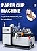 Automatic Paper Cup Manufacturing Machine with Adjustable Production Capacity, Industrial Cup Forming Equipment for Coffee, Water, and Yogurt Cups in Small Factories and Catering Workshops
