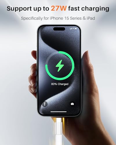 Image of REDWIND USB C to Light ing 18W /Light ing to USB C 27W Adapter(Charger Only 2 Pack), Support Fast Charging & Data Sync, for iPhone 16 /15 16 /15Pro 16 /15ProMax Plus /14 /13 /12 /11, for iPad,Airpods,Samsung