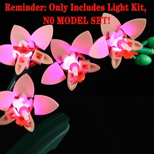 Image of LED Light Set Compatible with Lego 10343 Mini Orchid Botanical Collection Building Blocks Model - Model Set NOT Included