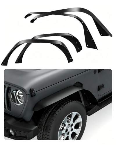 PioneerWorks Front and Rear Fender Flares for 2018-2025 Jeep Wrangler JL