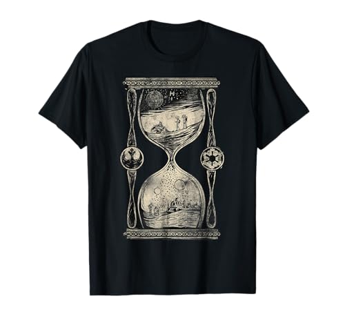 T-shirt Star Wars Hourglass Symbols pour adulte en coton noir design sablier géométrique
