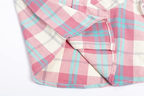 Image of Mud Kingdom Boys Plaid Flannel Shirt Long Sleeve Button Down Casual