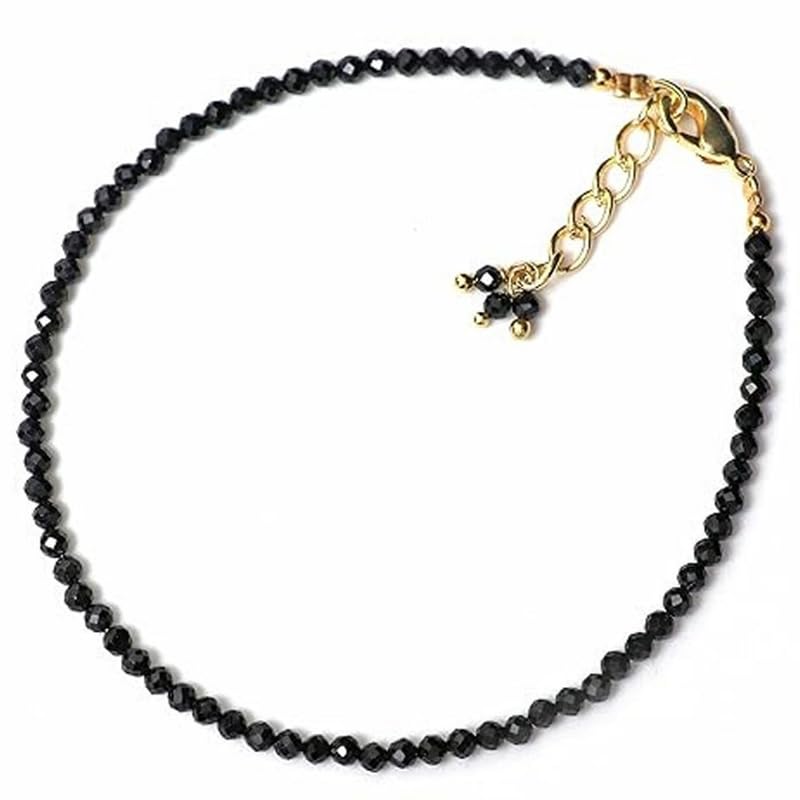 Bracelet spinelle noire LKBEADS idée cadeau idéale pour homme et femme