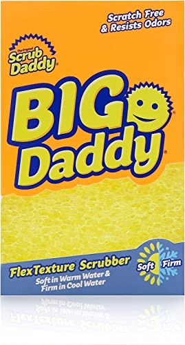 Scrub Daddy Large Sponge - Big Daddy - Scratch-Free Multipurpose Kitchen & Dish Sponge - BPA Free & Made with Polymer Foam - Stain & Odor Resistant (1 Count)