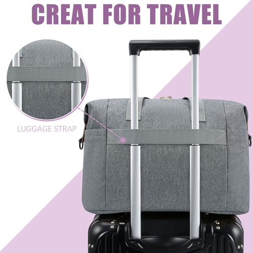 Tuwubi Diaper Bag Tote,Baby Diaper Bag with Pacifier Case Large Travel Diaper Tote Caddy for Mom and Dad Multifunction Large Baby Bag - M-Light Grey