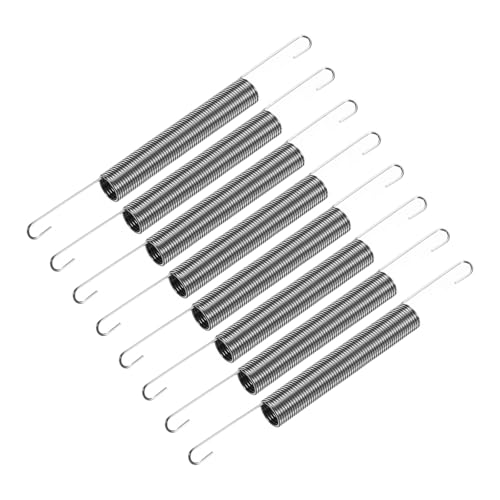 uxcell 0.9mm Wire Diax10mm ODx120mm Length Spring Steel Tension Spring 8pcs