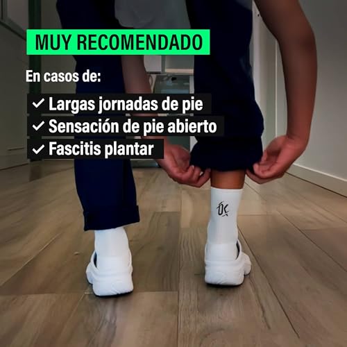 PODOKS® Calcetines Fascitis Plantar Hombre y Mujer | Calcetines de Compresion con Tejido Coolmax | Contiene Almohadillado Estratégico y Separación del primer dedo | Fabricado en España - imagen 5