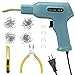 50W Plastic Welding Machine Car Bumper Repair Kit, Professional Hot Stapler PVC Stapling Gun with 4 Types of Staples, Fast Heating Garage Tool for Fixing Cracked Plastic Car and (US Plug)