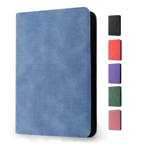 Trading Card Binder 9 Pocket - Premium Card Collection Binder for 360 Cards, Durable Side-Loading Card Album with Zipper, Perfect for TCG, MTG, and Sports Cards, Blue
