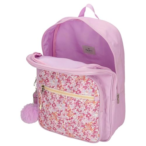 Pepe Jeans Unisex Para CriançA. 68522D1 Sandra Mochila Escolar Dois Compartimentos 40 Cm AdaptáVel A Trolley Cor-De-Rosa (Osfa), Casual, Pol - 4