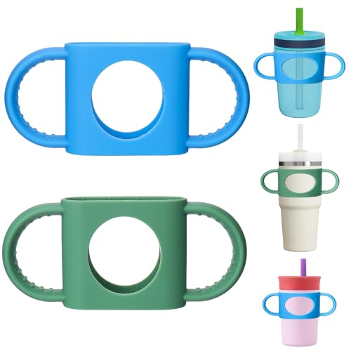 Mity rain Cup Grip Compatible with Owala Toddler Cup - Kid Cup Silicone Dual-Handle Fit for Owala 12oz, for Zak 12oz 15oz, for Stanley 14oz, Kid Water...