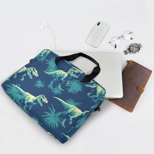 Funda para portátil Crossbody con asa y correa 15.6" azul miniatura 7