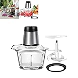 【MULTIFUNKTIONALER MINI-KÜCHENHACKER】 - Dieser multifunktionale Küchenhäcksler kann verwendet werden, um Gemüse, Nüsse, Käse und Früchte in Sekundenschnelle gleichmäßig zu hacken oder zu schneiden. Sie können auch Obstpüree, Fleischpüree machen, rühren Sie einfach ein paar Mal mehr oder schlagen Sie mit hoher Geschwindigkeit, dünn und leicht zu kauen, geeignet für ältere Menschen und Kleinkinder zusätzliches Lebensmittelwerkzeug.