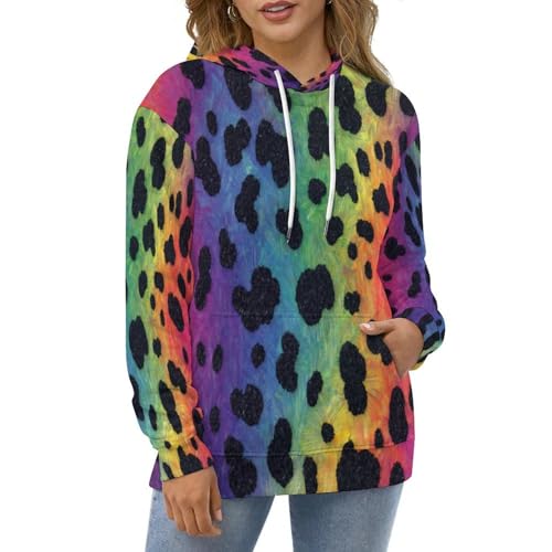 Sweat à capuche Harajuku pull manches longues imprimé léopard pull 3D unisexe - 2
