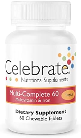Celebrate Multi-Complete 60 with Iron Chewable - Tropical - 60 Count