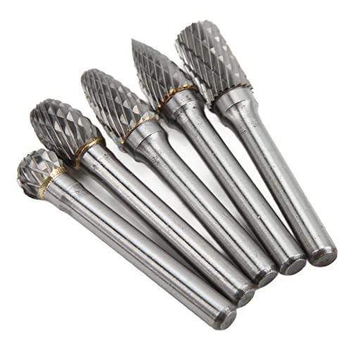 Set de 5 fresas rotativas de carburo de tungsteno 6x10mm miniatura 7