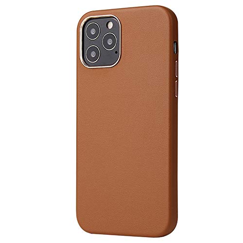 Dalyan Premium Leather Case for iPhone 12 Pro Max, Elegant Slim Case, Compatible with iPhone 12 6.7” Screen Size (2020) (Brown)